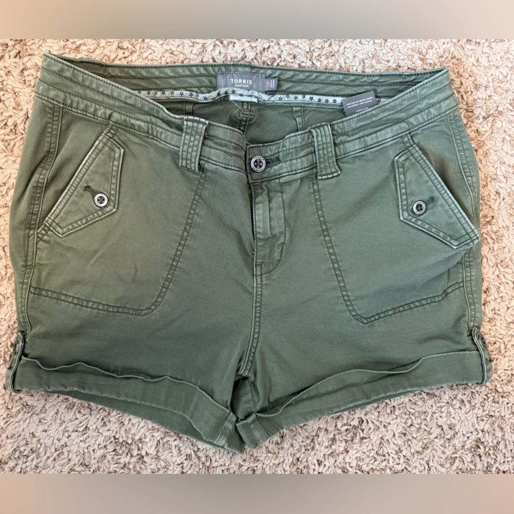 Torrid Olive Cargo Shorts for Women